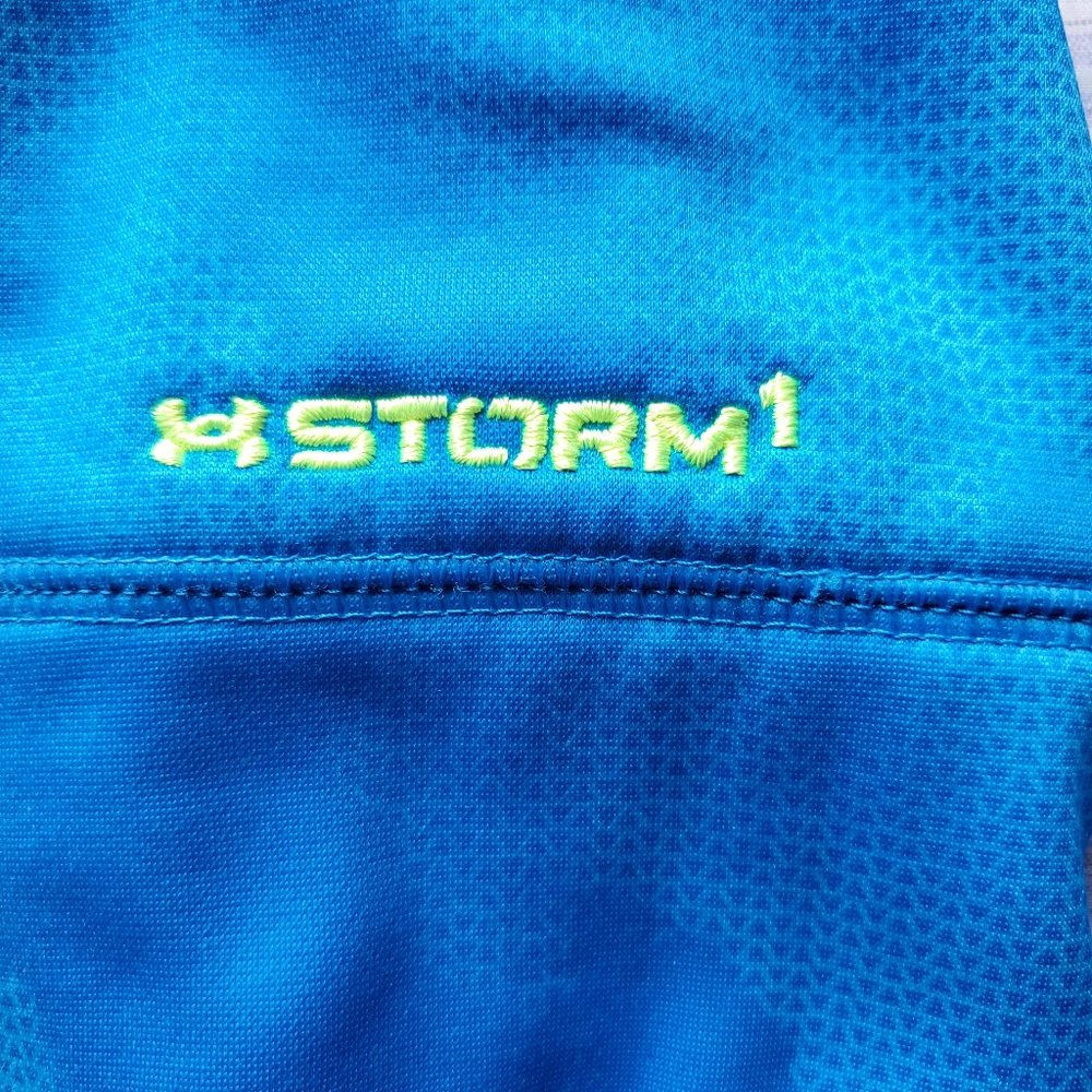 Under Armour Men's Medium Blue Big Logo  Sweatshirt Hoodie - Picture 6 of 6